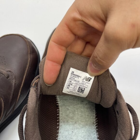 New Balance 928V3 Comfort Walking Shoes Mens 14 EE Wide Brown Leather RollBar - Picture 12 of 15